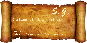Solymosi Gabriella névjegykártya