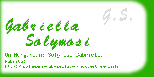 gabriella solymosi business card